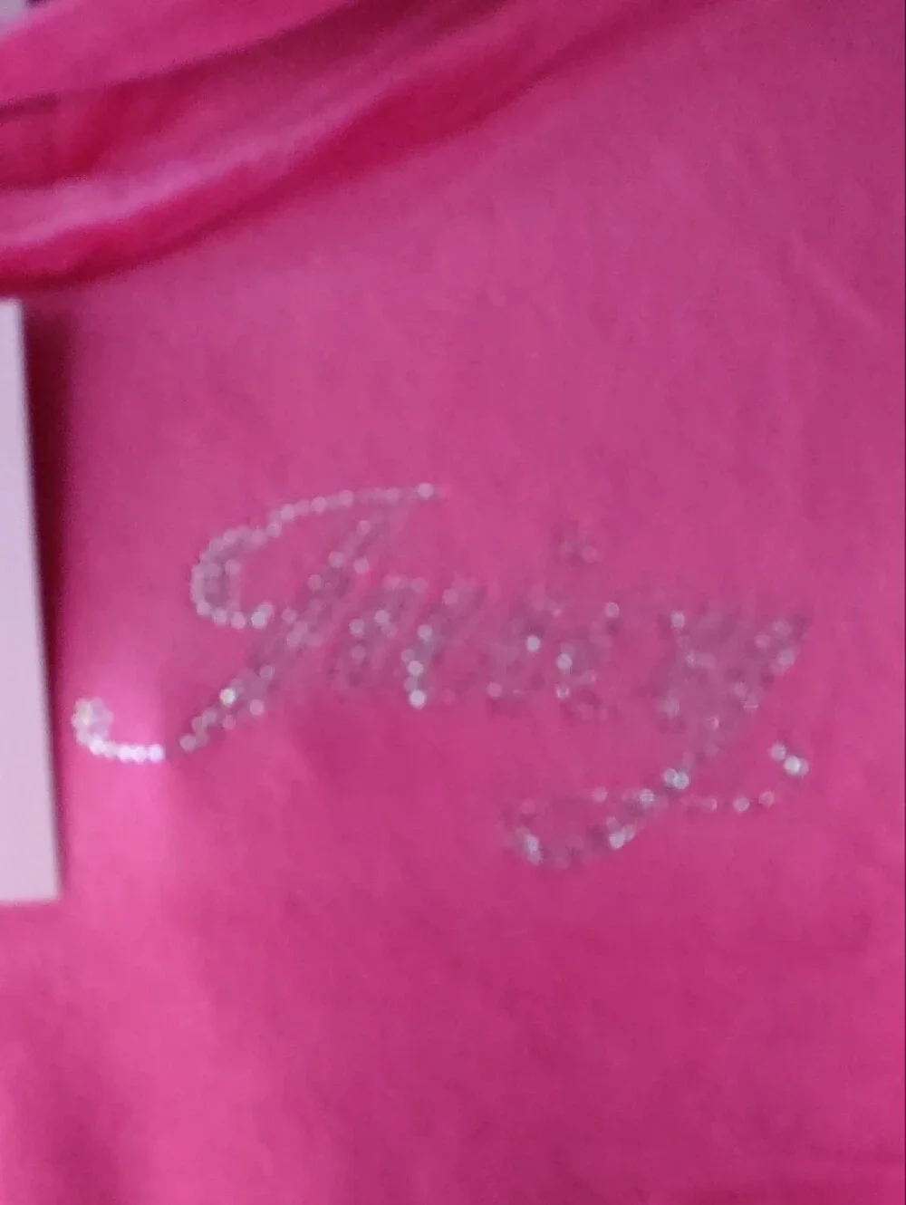 NWTS*  Juicy Couture *Hot Pink Velour Tracksuit Set XL Bling Rhinestones